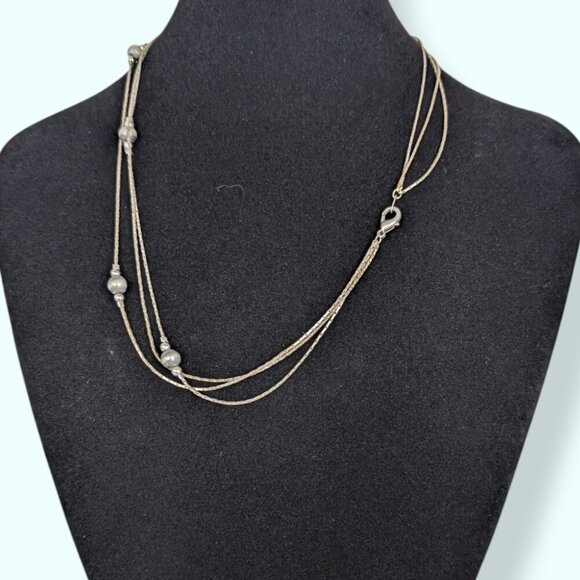 (2/$20) Vintage 3-Strand Chain Necklace - Picture 4 of 5
